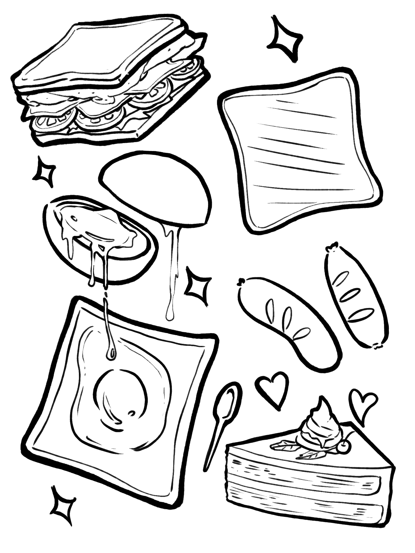 Cozy Breakfast coloring page