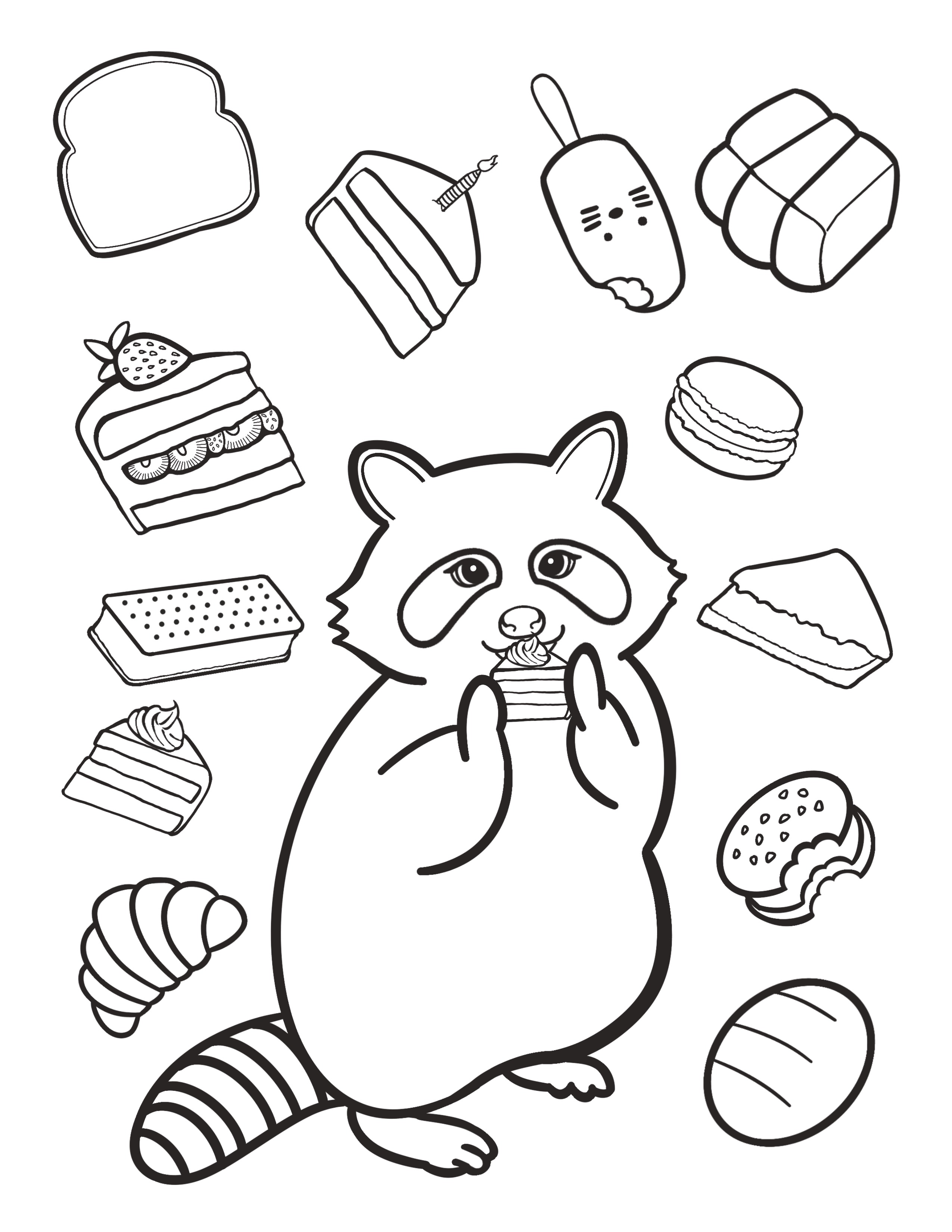 Dream of a Raccoon coloring page