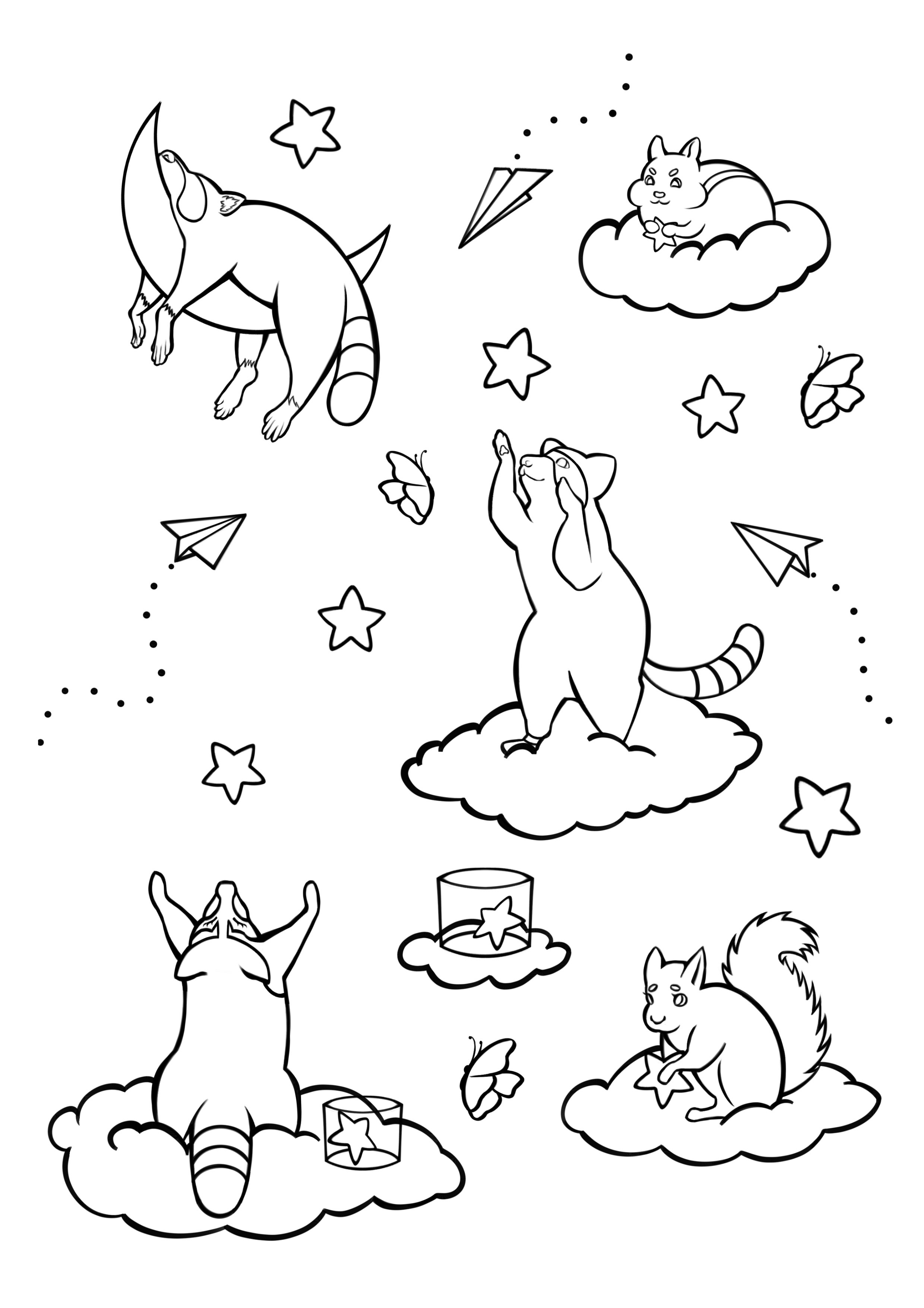 Star Catcher coloring page
